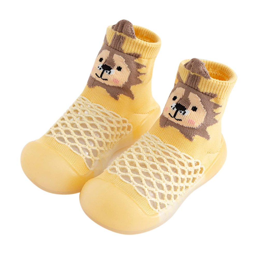 Born Navy Shoes Infant Boys Girls Animal Prints Cartoon Socks Shoes Toddler Breathable Mesh The (Yellow, 2-3 Years)