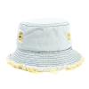 Baby Girl Bucket Hats 12-18 Months Aldult Bucket Hats Jean Washed Denim Hole Teens Women Frayed (Yellow, One Size) view 1