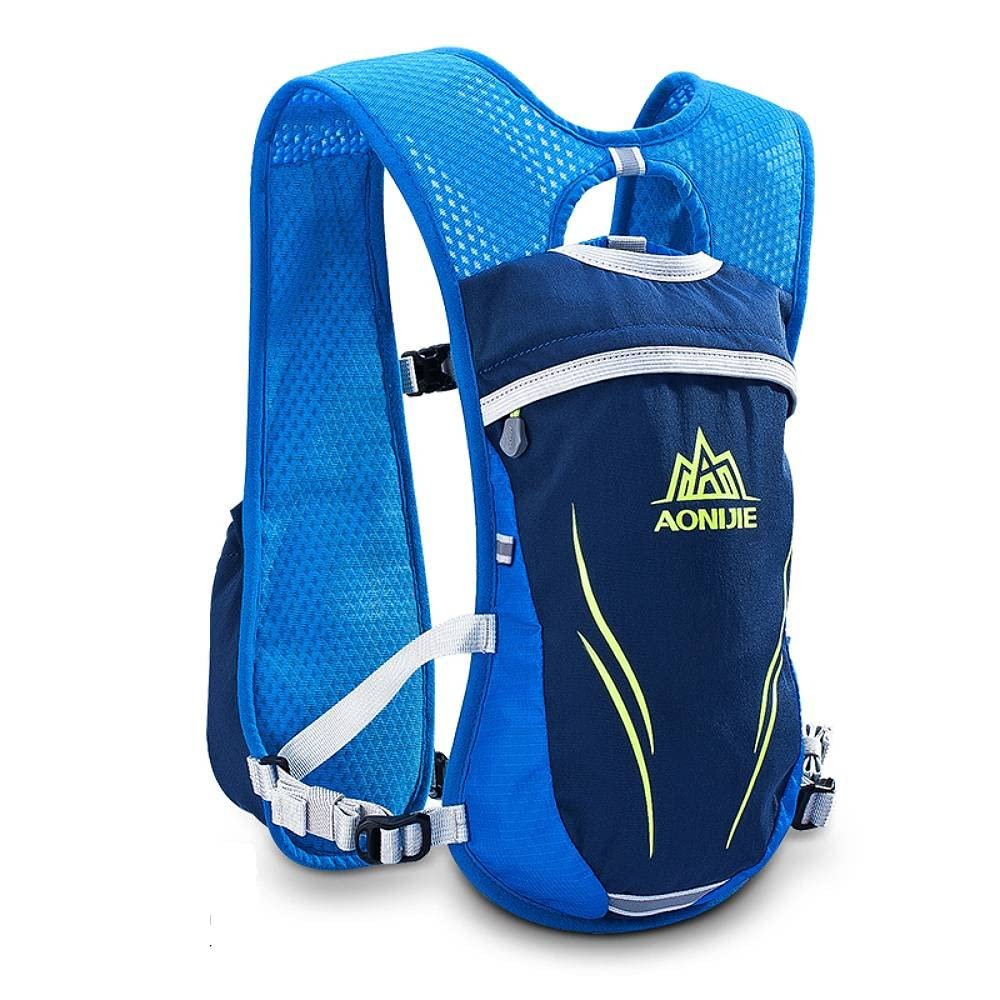 AONIJIE Running Hydration Vest Backpack 5.5L Lightweight & Breathable Water Backpack for Hiking Trail Running Cycling Race Marathon for Women Men (Blue - only Vest)