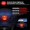 ILM Adult Bike Helmet with USB Rechargeable LED Front and Back Light Mountain&Road Bicycle Helmets for Men Women Removable Goggle Cycling Helmet E3-10L(Blue Purple, Large/X-Large) view 2
