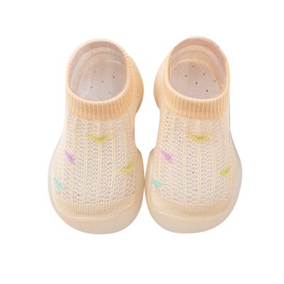 Toddler Boys Boots Infant Boys Girls Socks Shoes Toddler Breathable Mesh The Floor Socks Non Slip (Khaki, 12-18 Months)