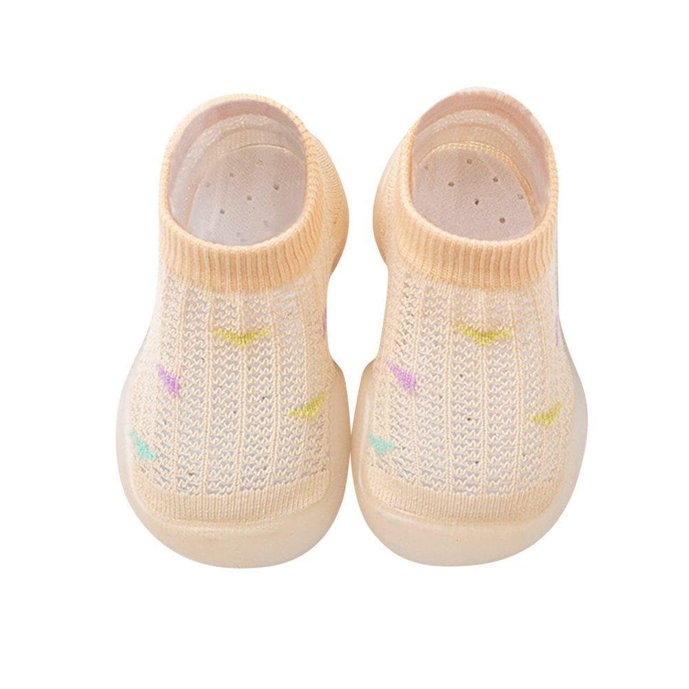 Toddler Boys Boots Infant Boys Girls Socks Shoes Toddler Breathable Mesh The Floor Socks Non Slip (Khaki, 12-18 Months)