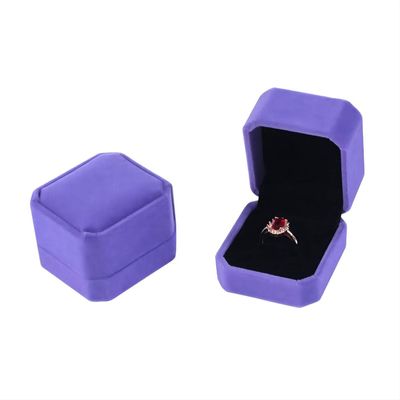 YZWDTGS Pack Velvet Ring Boxes, Earring Pendant Jewelry Case, Ring Earrings Gift Boxes, Jewellry Display (Purple)