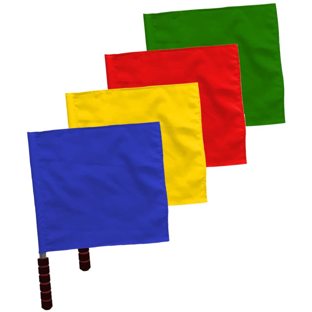 3pcs Flags for Traffic Safety Green Conducting Flags Yellow Traffic Waving Racing Signal