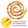 ONLYKXY Acrylic Glasses Chain Holder 60cm/23.6inch Multicolor Eyewear Retainer Eyeglass Straps Elegant Retro Sunglasses Lanyard Necklace Decorative Chain (Yellow, 1) view 2