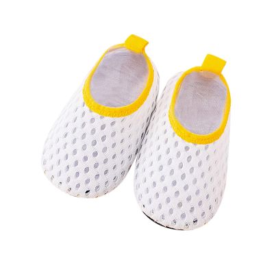 Glitter Shoes for Little Girls Infant Boys Girls Socks Toddler Breathable Mesh The Floor Socks (White, 18-24 Months)