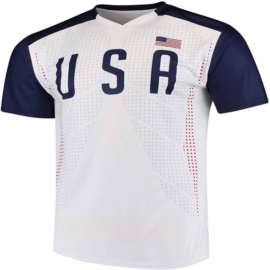 USA National Team Soccer Jersey - Replica (as1, Numeric, Numeric_14, Numeric_16, Regular, Regular, Youth Large (14-16)) White