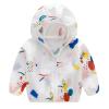 Coats Kids Toddler Boys Girls Sunscreen Jackets Printing Cartoon Hooded Outerwear Zipper Coats (Blue, 3 Years) view 1