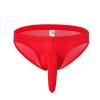 Ctreela Elephant Nose Briefs for Men Thong Underwear Male Lingerie for Sex Bulge Pouch Panties Soft Hip Bikini Undies Red view 1