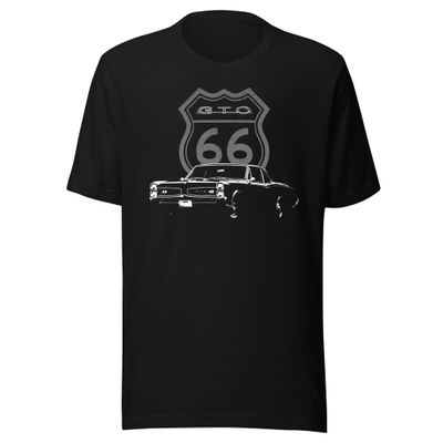 1966 GTO Antique Car Collector Cars 66 Classic Graphic T-Shirt | Vintage Car Enthusiast Gift Black