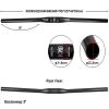 Carbon Mountain Bike Handlebar, 700mm Wide, 31.8mm Clamp, Glossy Black, Comfortable Long MTB Bars For Downhill view 3
