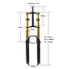 LYYCX 26/27.5/29 Inch Double Shoulder Suspension Fork, Magnesium Alloy Rebound Adjusyment Air Front Forks (Size : 29 inches) view 2