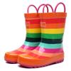 RAINANGEL Toddler Rubber Kids Rain Boots with Easy-On Handles, Waterproof, Fun Colors & Prints, Unisex-Child Outdoor Boots, Size 4 view 1