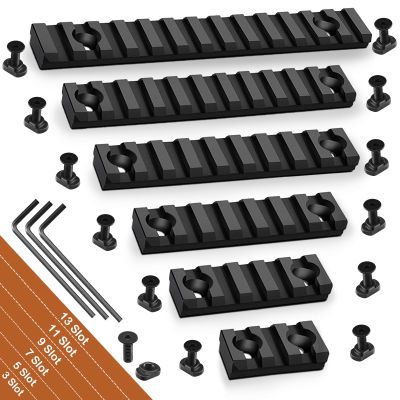 REERON Single Side Picatinny Rail Set 3 5 7 9 11 13 Slots with 13 T-Nuts & Screws, 3 Allen Wrench