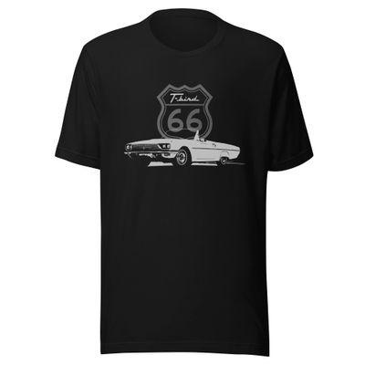 1966 Thunderbird T-Bird Convertible Classic Car 66 Short-Sleeve T-Shirt Black