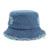 Baby Girl Bucket Hats 12-18 Months Aldult Bucket Hats Jean Washed Denim Hole Teens Women Frayed Ripped (Green, One Size) view 1
