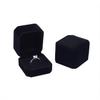 YZWDTGS 2 Pack Velvet Ring Boxes, Earring Pendant Jewelry Case, Ring Earrings Gift Boxes, Jewellry Display (Black) view 1