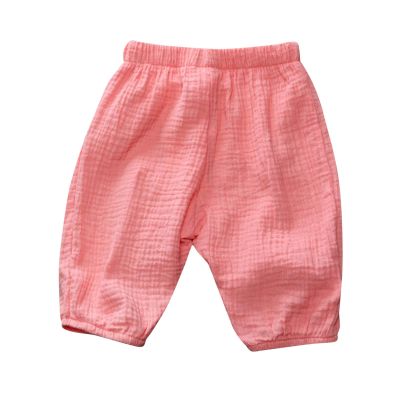 Boys Patterned Pants Toddler Kids Baby Boy Girl Cotton Linen Elastic Basic Harem Long Pants Bloomers (Pink, 2-3 Years)