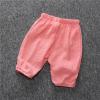 Boys Patterned Pants Toddler Kids Baby Boy Girl Cotton Linen Elastic Basic Harem Long Pants Bloomers (Pink, 2-3 Years) view 2