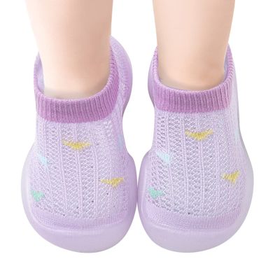 Toddler Boys Boots Infant Boys Girls Socks Shoes Toddler Breathable Mesh The Floor Socks Non Slip (Purple, 12-18 Months)