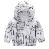 Coats Kids Toddler Boys Girls Sunscreen Jackets Printing Cartoon Hooded Outerwear Zipper Coats (White, 3 Years) view 1