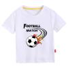 Boy Clothe Toddler Kids Girls Boys Football Cartoon 3D Prints Loose Tops Soft Short Sleeve T Shirt Tee Tops Clothes (White, 6-8 Years) view 1