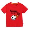 Athletic T Shirt Toddler Kids Girls Boys Football Cartoon 3D Prints Loose Tops Soft Short Sleeve T (Red, 4-5 Years) view 1