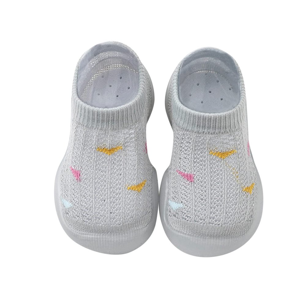 Toddler Boys Boots Infant Boys Girls Socks Shoes Toddler Breathable Mesh The Floor Socks Non Slip (Grey, 12-18 Months)