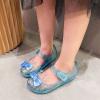1 Year Old Girl Shoes Girls Shoes Crown Flash Diamond Crystal Soft Sole Non Slip Sandals Jelly Dance (Blue, 5.5Years) view 2