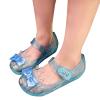 1 Year Old Girl Shoes Girls Shoes Crown Flash Diamond Crystal Soft Sole Non Slip Sandals Jelly Dance (Blue, 5.5Years) view 3