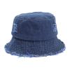 Baby Girl Bucket Hats 12-18 Months Aldult Bucket Hats Jean Washed Denim Hole Teens Women Frayed Ripped (Blue, One Size) view 1
