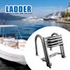 Mojiate Stainless Steel 4 Steps Telescoping Boat Ladder, Reinforce Dock Ladder, Heavy Duty Swimming Ladder with Wider Pedals and Hand Railings, Rated to 500 Pounds view 3