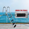 Mojiate Stainless Steel 4 Steps Telescoping Boat Ladder, Reinforce Dock Ladder, Heavy Duty Swimming Ladder with Wider Pedals and Hand Railings, Rated to 500 Pounds view 4