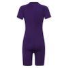 Moily Boys Girls Solid Zip Up UPF 50+ Shorty Wetsuit Athletic One Piece Swimsuit Surf Rashguard Shirts Purple 10 Years view 2