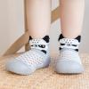 Born Navy Shoes Infant Boys Girls Animal Prints Cartoon Socks Shoes Toddler Breathable Mesh The (Grey, 18-24 Months) view 4