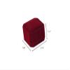 YZWDTGS 2 Pack Velvet Ring Boxes, Earring Pendant Jewelry Case, Ring Earrings Gift Boxes, Jewellry Display (Maroon) view 2