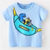 Boys Tee Shirt Toddler Kids Girls Boys Cartoon 3D Prints Loose Tops Soft Short Sleeve T Shirt Tee (Light Blue, 2 Years) view 2