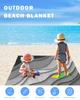 Beach Blanket Grey Modern Geometric Sandproof Waterproof Beach Mat Gray Abstract Beach Sand Free Mat Quick Drying Beach Essentials for Vacation Lightweight with 4 Stakes & Corner Pockets 118"x108" view 3