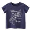 Boys Shirt Toddler Kids Girls Boys Cartoon 3D Prints Loose Tops Soft Short Sleeve T Shirt Tee Tops Clothes (Navy, 2 Years) view 1