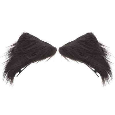 KALLORY Cat Ears Hair Clips, Plush Cat Ears Hairpins Fluffy Anime Cosplay Headwear for Halloween Costume Party