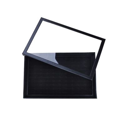 Magik 1-2 Pack 100 Slots Jewelry Ring Display Tray Holder Earrings Organizer w/Lid (1 Pack)