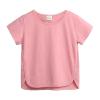 5 Basketball Toddler Kids Baby Boys Girls Solid Short Sleeve Crewneck Irregular T Shirts Tops Tee (Pink, 6-12 Months) view 1