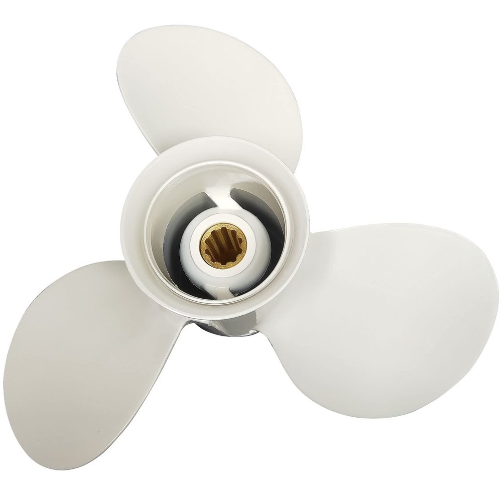 DLNIG 9 7/8 x 11 1/4-F Boat Moto Aluminum Propeller - for Yamaha Outboard Engines 20-30hpfor Yamaha F25 20HP 25HP 30HP 664-45947-01-EL10 Spline Tooth9.875x11.25RH - Aluminum Outboard Propeller