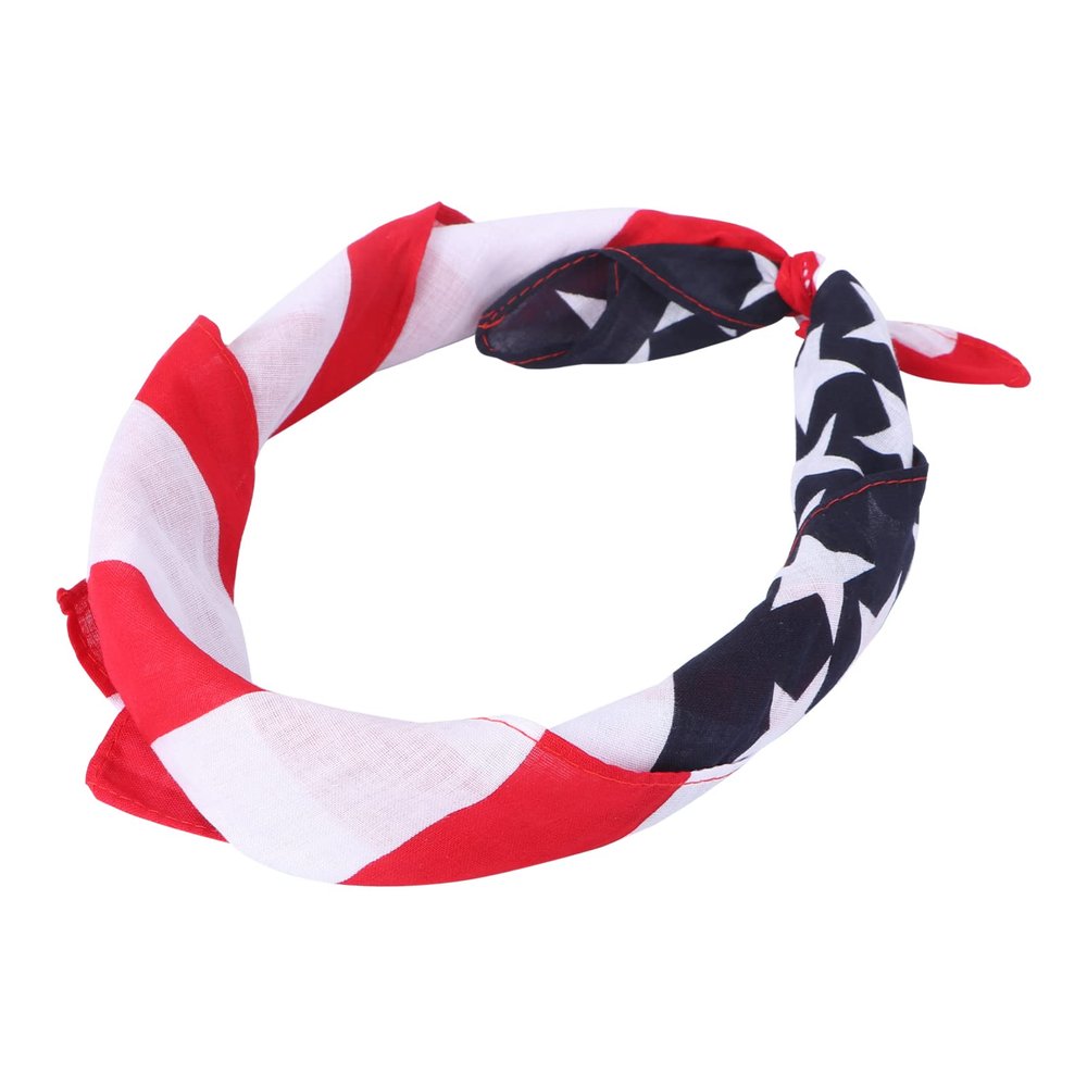 ABOOFAN Women's Scarves American Flag Square Hair Bandana Independence Day Patriotic Kerchief Head Scarf Bandana Square Hair Wraps Hair Decor for Women Girls Womens Headbands