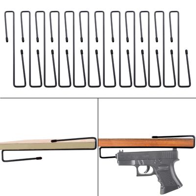 Adoreal 12 PCS Gun Rack, Pistol Rack for Gun Safe Shelf or Stack On Gun Cabinet, Gun Safe Accessory, Handgun Hanger Pistol Organizer for Display, Gifts for Hunters