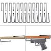 Adoreal 12 PCS Gun Rack, Pistol Rack for Gun Safe Shelf or Stack On Gun Cabinet, Gun Safe Accessory, Handgun Hanger Pistol Organizer for Display, Gifts for Hunters view 1
