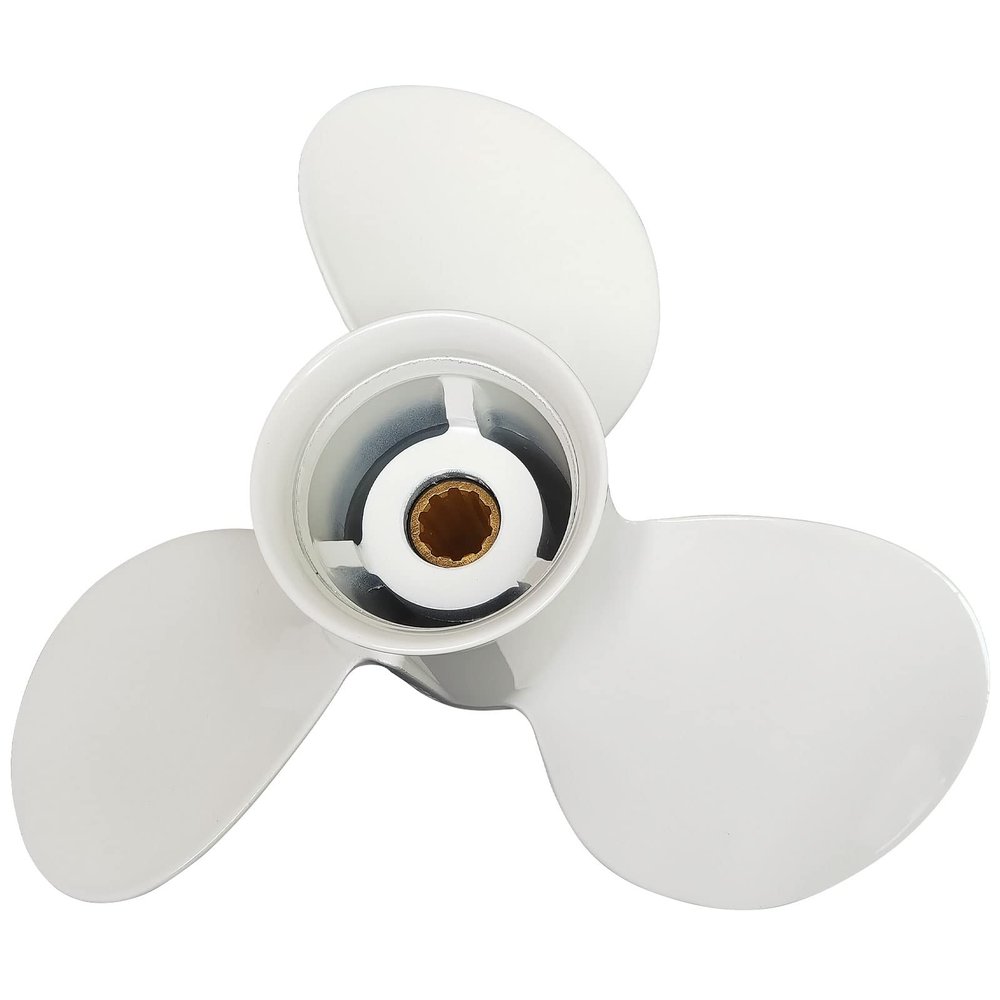 DLNIG 9 7/8x12-F Boat Moto Aluminum Propeller - for Yamaha Outboard Engines 20hp 25hp 30hp,Replace 664-45954-01-00,10 Spline Tooth,9.875x12 - Aluminum Outboard Propeller