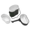 3 in 1 Military Mess Tin,Military Mess kit,Aluminium Nonslip Durable German Mess Tin,180 Temperature Resistant Military Lunch Box for Camping,Hiking,Cycling,Backpacking, Military Mess Tin Milita view 1