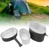 3 in 1 Military Mess Tin,Military Mess kit,Aluminium Nonslip Durable German Mess Tin,180 Temperature Resistant Military Lunch Box for Camping,Hiking,Cycling,Backpacking, Military Mess Tin Milita view 2