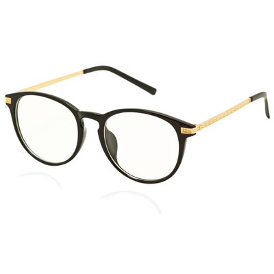 iB-iP Women's Pinto Clear Lens Eyeglasses Retro Style Classical Fashion Eyewear, Size: One Size, Black
